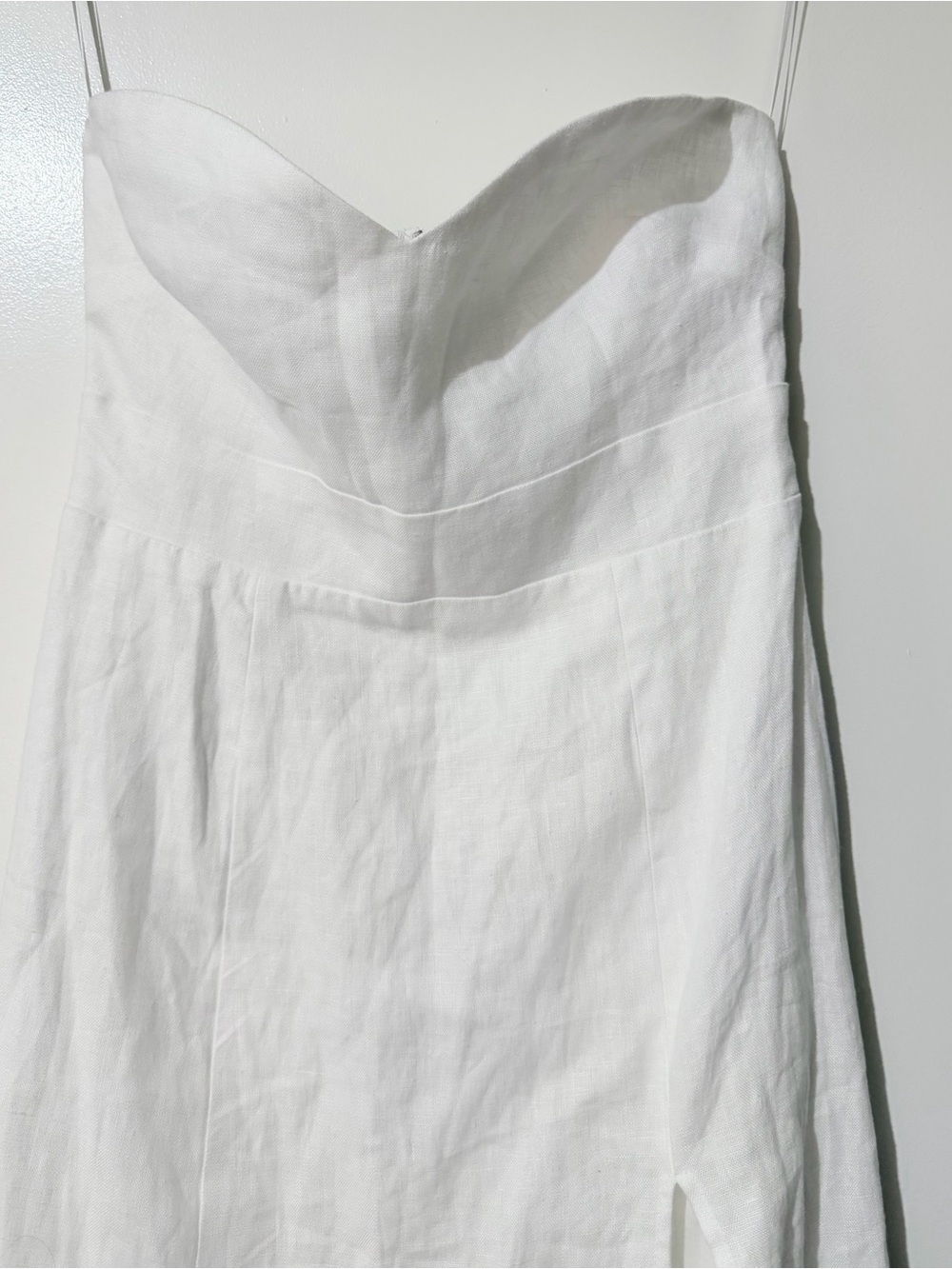 Reformation White Linen Maxi Skirt with Ruffle Hem - Picture 3 of 10